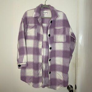 Plaid Button-Up Jacket